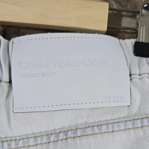 NWT One Teaspoon Shabby Bel Air Blue Maxi Denim Jean Skirt - Picture 10 of 15